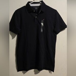 Tommy Hilfiger Black Polo Shirt Classic Style
